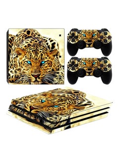 Leopard Print Skin For PlayStation 4 Pro Console And Controller