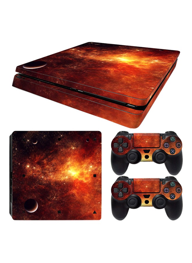 DATA FROG Galaxy Print Skin For PlayStation 4 Slim Console And Controller