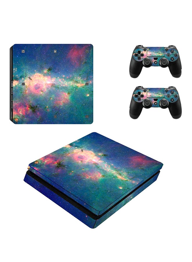 DATA FROG Galaxy Print Skin For PlayStation 4 Slim Console And Controller