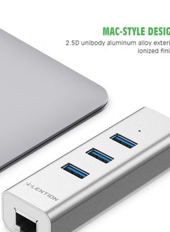 Lention Type-C USB Hub For Laptops Silver  - Image 4
