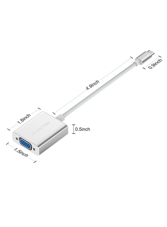 Lention Type-C USB Hub For Laptops Silver  - Image 3