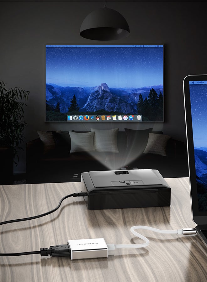 Lention Type-C USB Hub For Laptops Silver  - Image 5