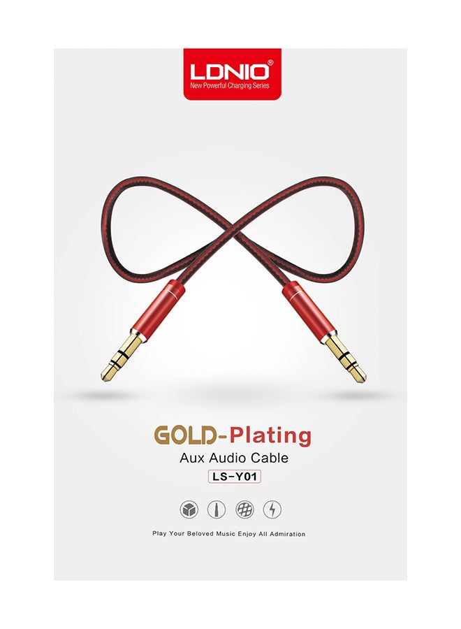 LDNIO 3.5mm Aux Audio Cable Red  - Image 3