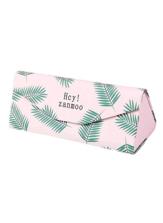 غطاء نظارة طبية على شكل مثلث بطبعة ورقة شجر unisex