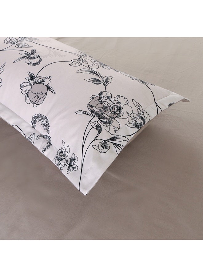 WEISDIN 3-Piece King Size Floral Bedding Set Cotton Multicolour 220x240cm - Image 2