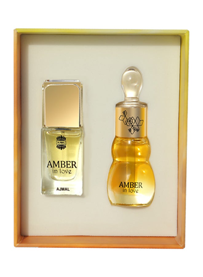 Ajmal 2-Piece Amber In Love  Set Concentrated Perfume Oil form (12 ml) and Eau de Parfum (14 ml) - Image 1