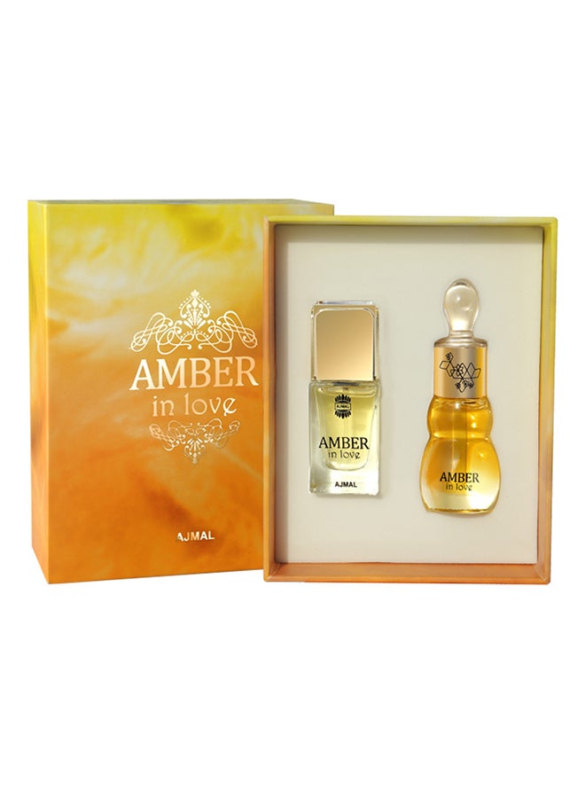 Ajmal 2-Piece Amber In Love  Set Concentrated Perfume Oil form (12 ml) and Eau de Parfum (14 ml) - Image 3