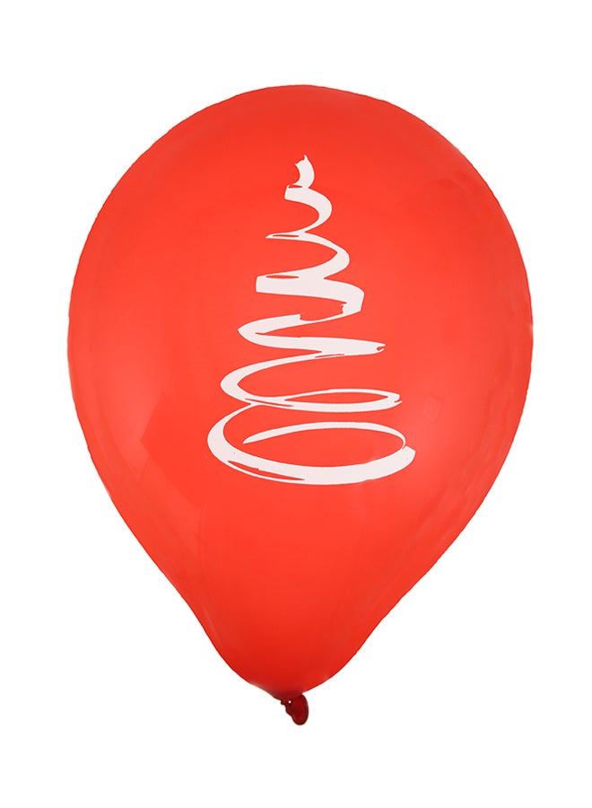 بابيلون آند بالون طقم بالونات مطبوع عليها شجرة الكريسماس من 8 قطع 23سم - Image 1