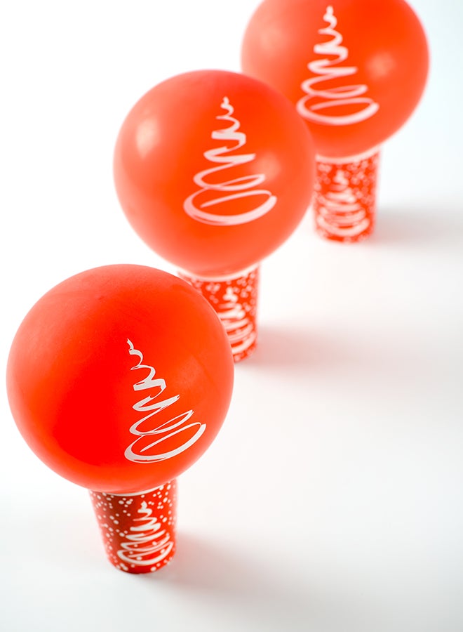 بابيلون آند بالون طقم بالونات مطبوع عليها شجرة الكريسماس من 8 قطع 23سم - Image 2