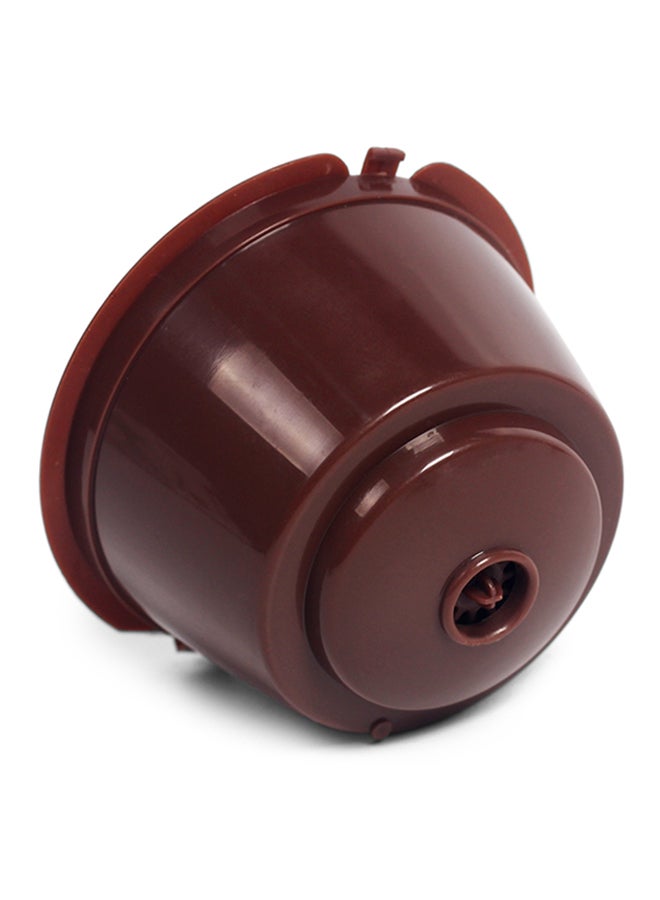 2-Piece Refillable Coffee Capsule With Spoon Brown 11×6×4cm - Image 2