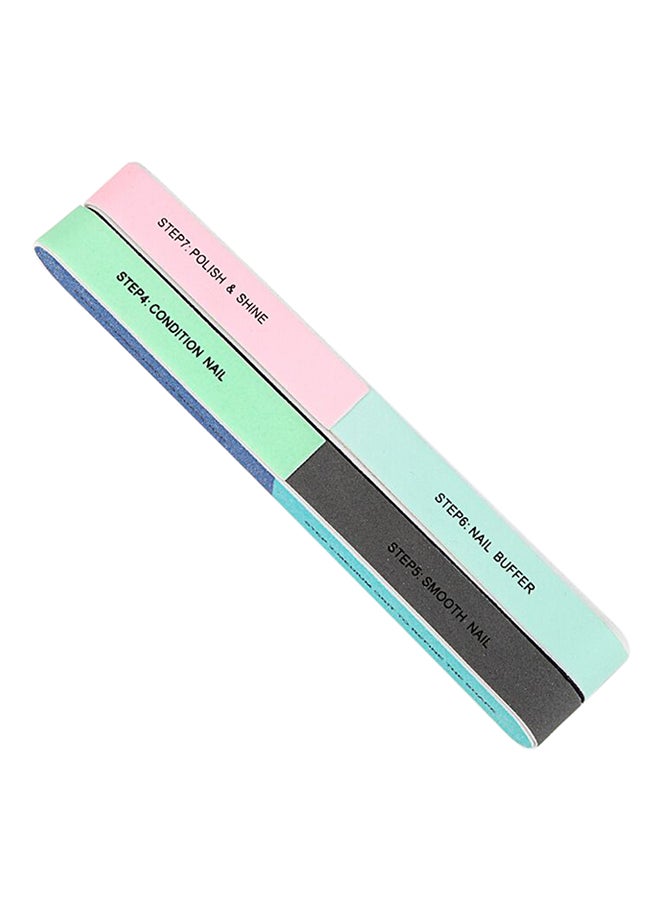 Generic - 2-Piece 7 Professional Steps Nail Polishing Set Multicolour - Image 1