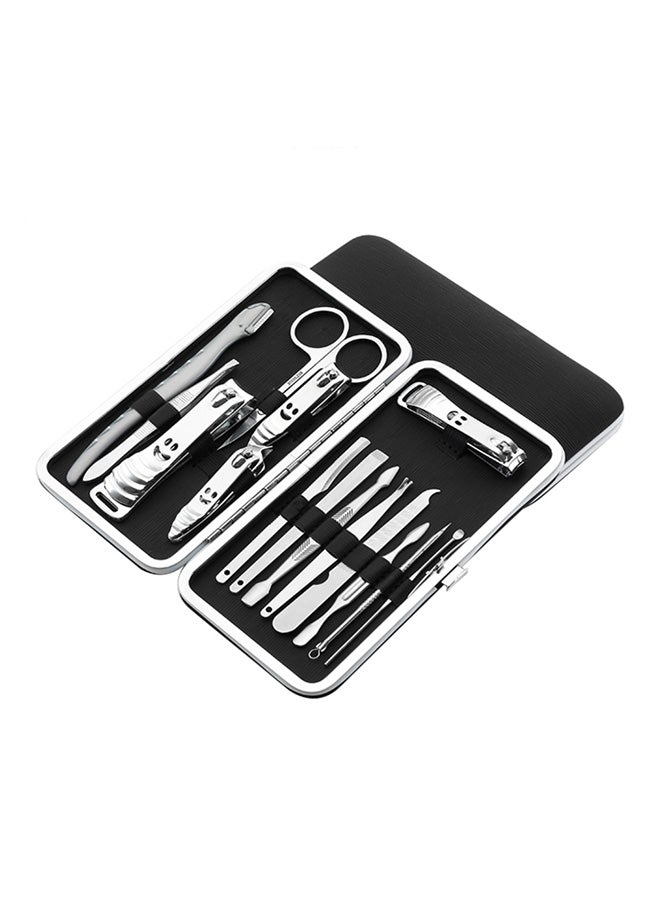 15-Piece Manicure Pedicure Set Silver - Image 1