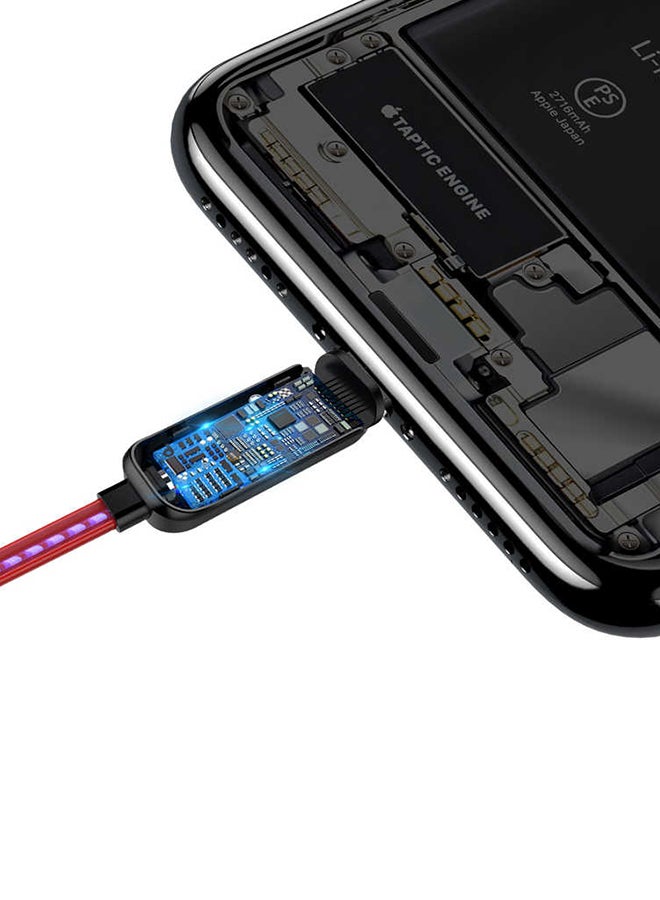 بيسوس كابل جلوينج للشحن ومزامنة البيانات فضي / أسود / أحمر - Image 3