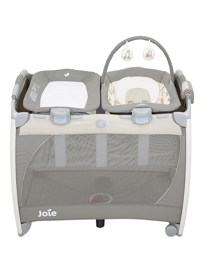 جوا سرير طفل متنقل بعجلات ومطبوع - Image 2