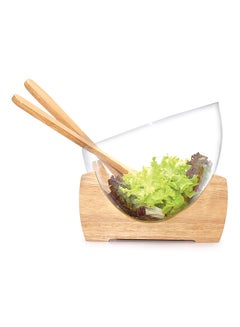 BILLI 4-Piece Salad Bowl Set Beige/Clear  - Image 2