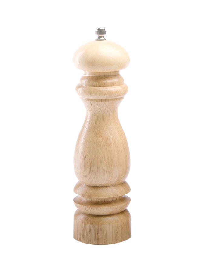 BILLI Wooden Pepper Grinder Beige 6x15cm  - Image 1