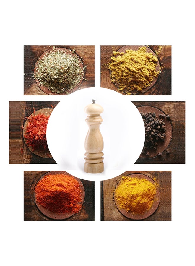 BILLI Wooden Pepper Grinder Beige 6x15cm  - Image 2