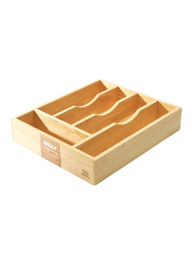 BILLI Wooden Cutlery Tray Beige 30x7x35cm - Image 1
