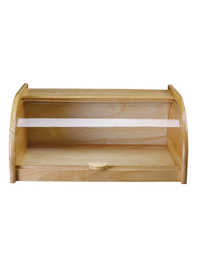 بيلي صندوق خشبي للخبز مع غطاء منزلق بيج/شفاف 27.5x18x39.5Ø³Ù†ØªÙŠÙ…ØªØ± - Image 1