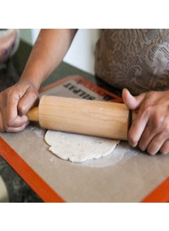 BILLI Wooden Rolling Pin Beige 12x2.2inch  - Image 2
