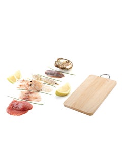 BILLI Wooden Cutting Board With Handle Beige 20x30x2cm  - Image 2