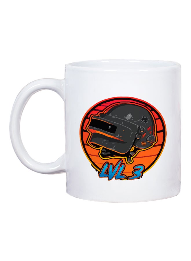 LOUD UNIVERSE Lvl 3 Printed Coffee Mug White/Orange/Grey  - Image 2