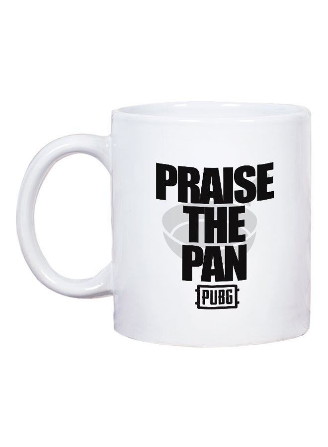 LOUD UNIVERSE Praise The Pan PUBG Printed Coffee Mug White/Black  - Image 2