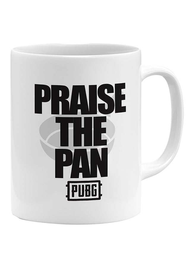 LOUD UNIVERSE Praise The Pan PUBG Printed Coffee Mug White/Black  - Image 1