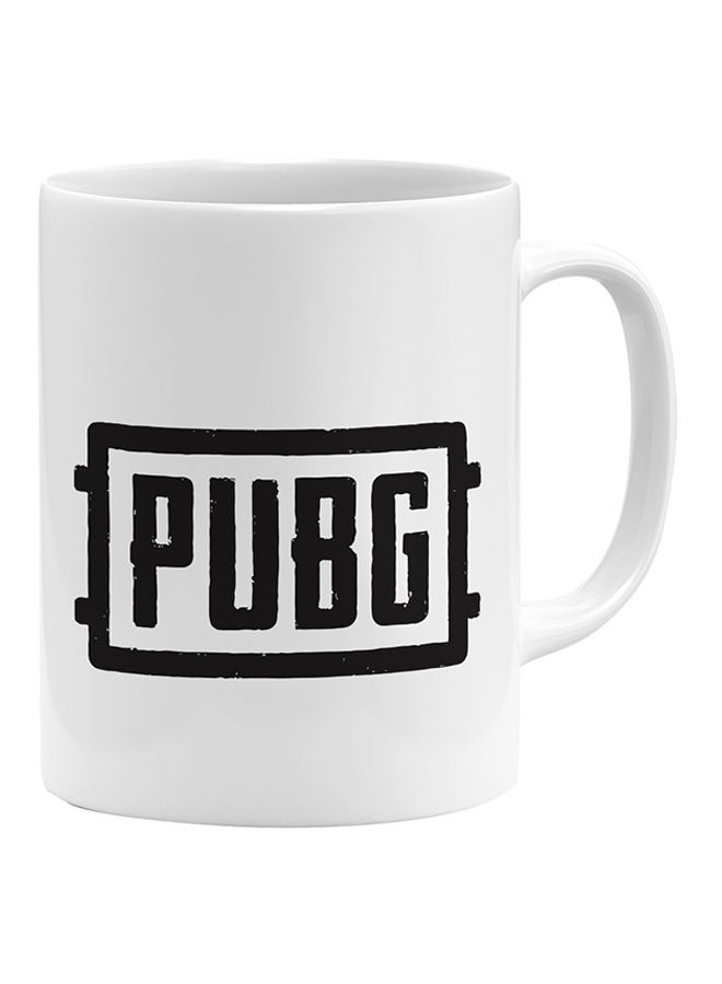 LOUD UNIVERSE PUBG Logo Printed Coffee Mug White/Black - Image 1