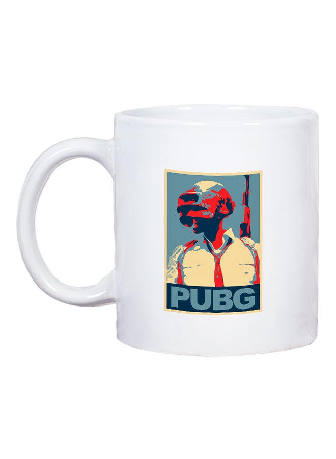 LOUD UNIVERSE PUBG Hope Poster Player Printed Coffee Mug White/Red/Beige - Image 2