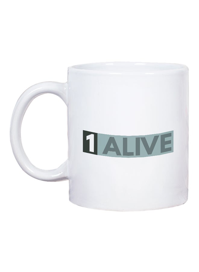 LOUD UNIVERSE PUBG 1 Alive Printed Coffee Mug White/Grey/Black  - Image 2