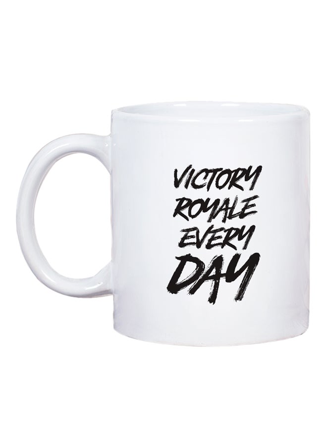 LOUD UNIVERSE Victory Royale Every Day Printed Coffee Mug White/Black  - Image 2