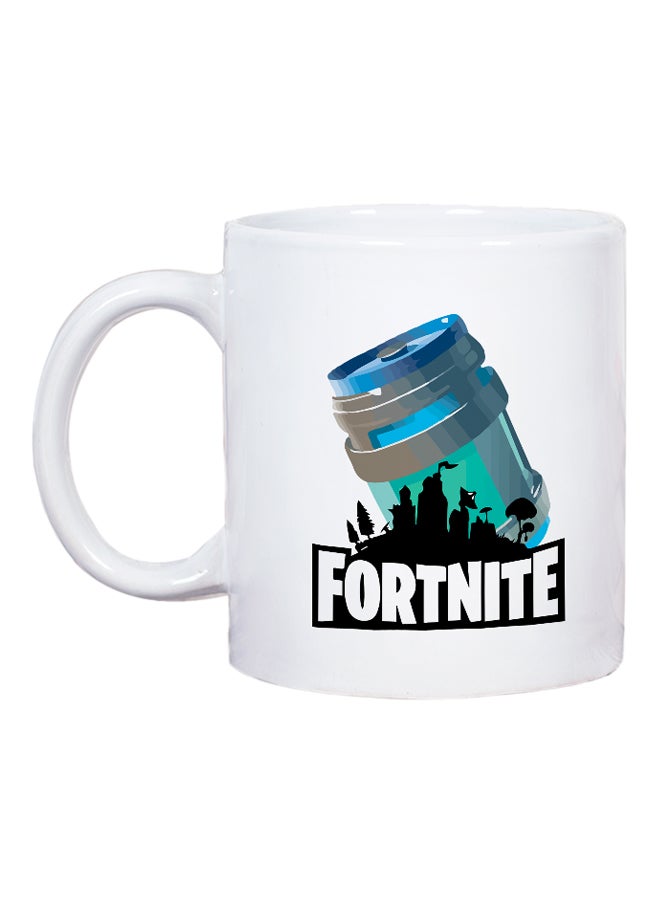 لاود يونيفيرس قدح قهوة بطبعة جرعة للابتلاع من لعبة Fortnite أبيض/أزرق/أسود/أصفر - Image 2