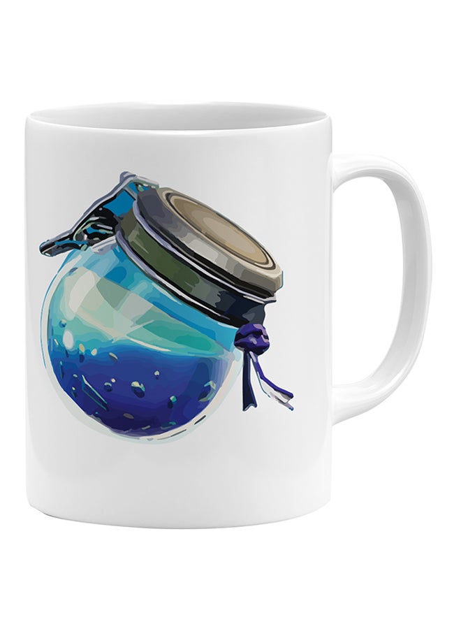 LOUD UNIVERSE Fortnite Chug Potion Printed Coffee Mug White/Grey/Blue - Image 1