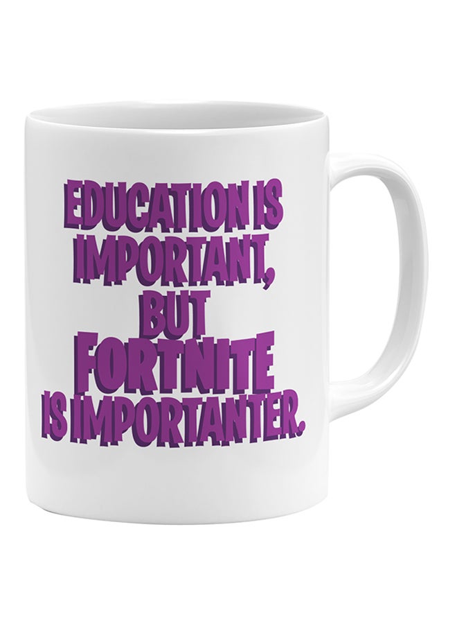 LOUD UNIVERSE Fortnite Education Printed Coffee Mug White/Purple  - Image 1