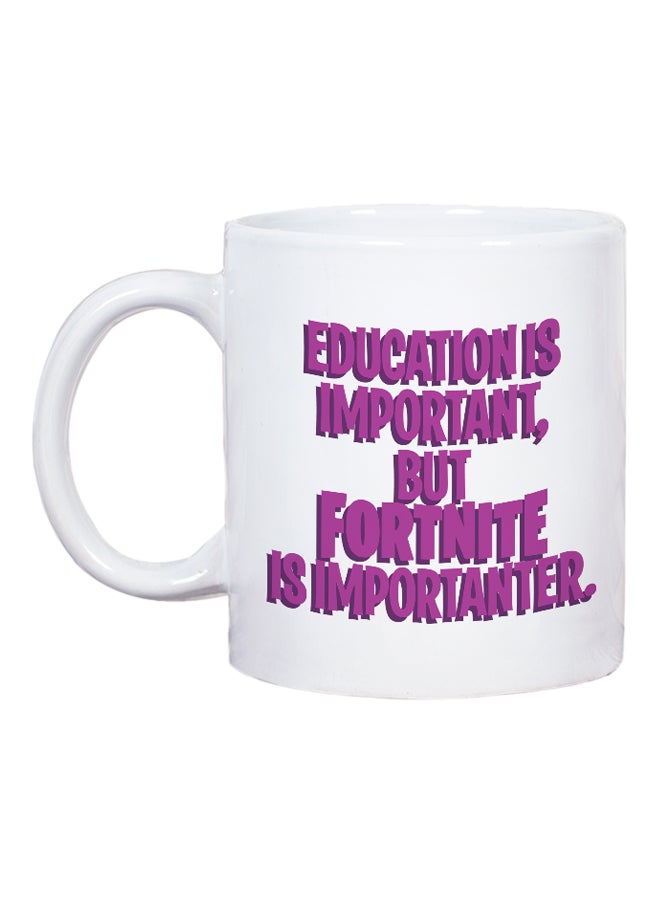 LOUD UNIVERSE Fortnite Education Printed Coffee Mug White/Purple  - Image 2