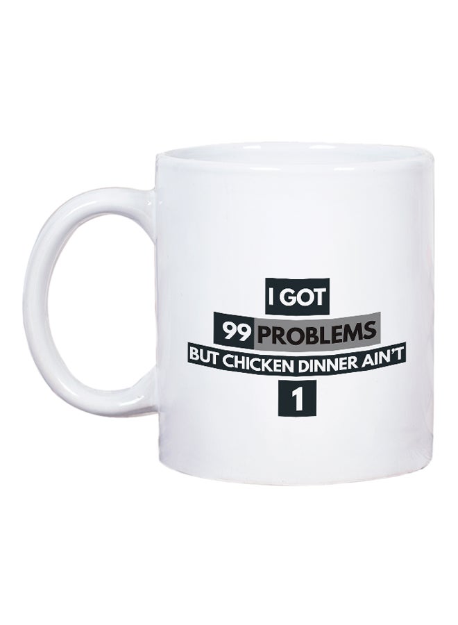 LOUD UNIVERSE - Fortnite I Got 99 Problems Printed Coffee Mug White/Black - Image 1
