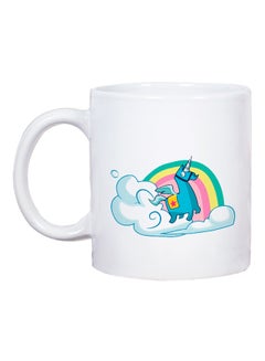 LOUD UNIVERSE Fortnite Unicorn Printed Coffee Mug White/Blue/Green  - Image 2