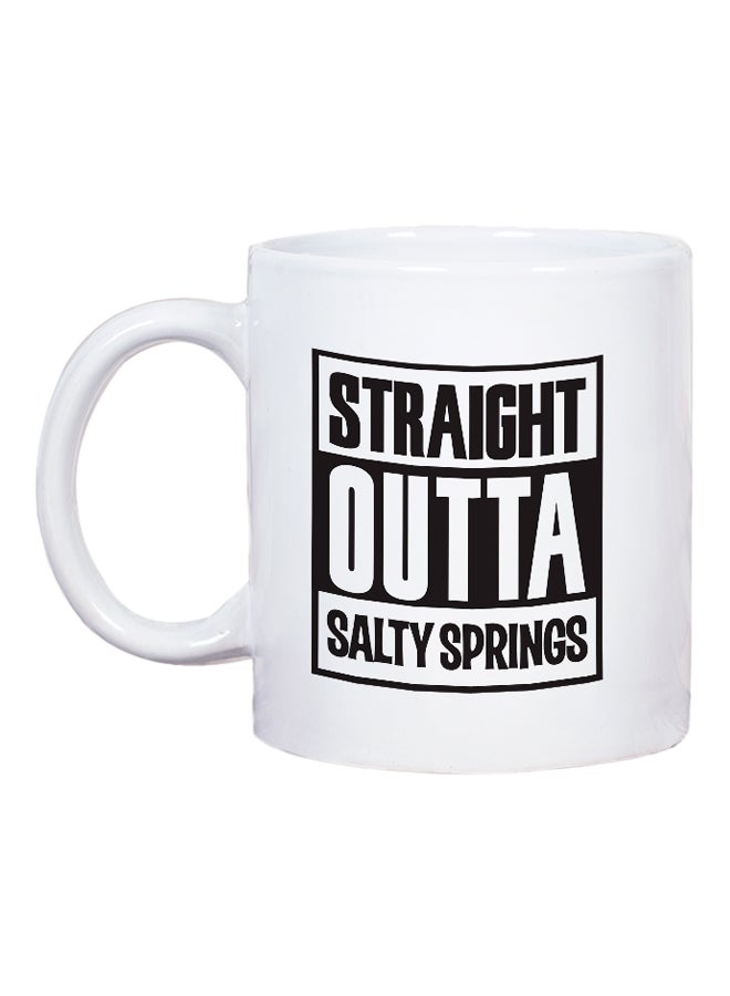 LOUD UNIVERSE Fortnite Straight Outta Salty Springs Printed Coffee Mug White/Black - Image 2