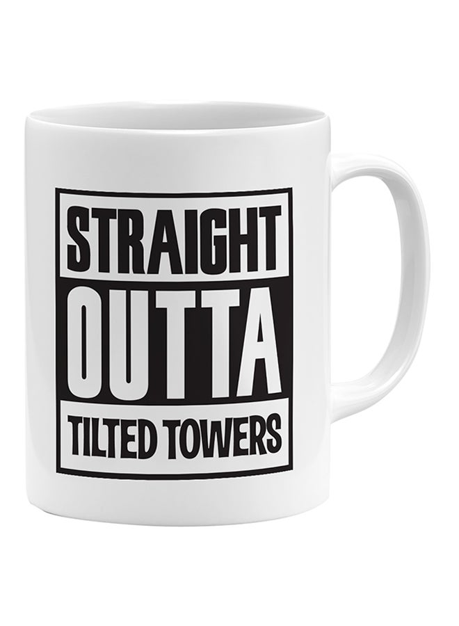 LOUD UNIVERSE Fortnite Straight Outta Tilted Towers Printed Coffee Mug White/Black  - Image 1