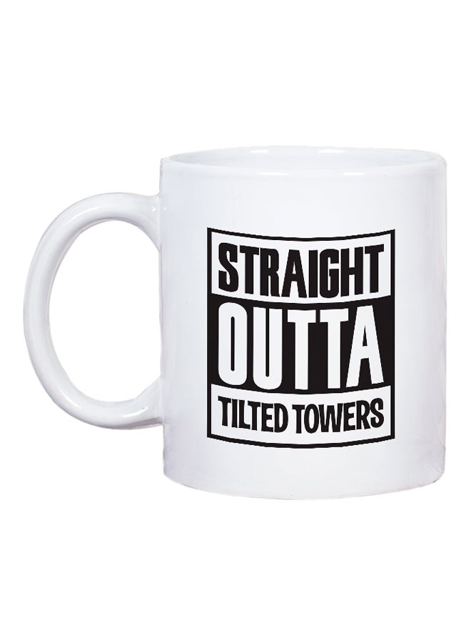 LOUD UNIVERSE Fortnite Straight Outta Tilted Towers Printed Coffee Mug White/Black  - Image 2