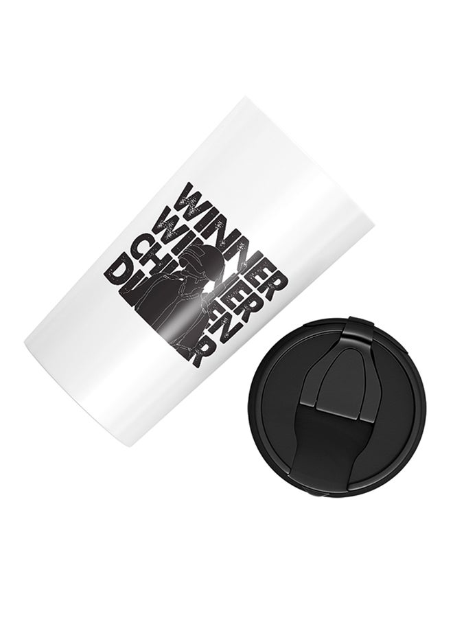 LOUD UNIVERSE Winner Winner Chicken Dinner Printed Tumbler With Lid White/Black  - Image 3