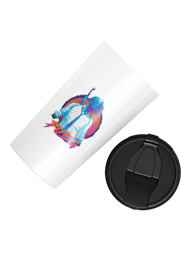LOUD UNIVERSE PUBG Galaxy Style Tumbler With Lid White/Black/Blue  - Image 3