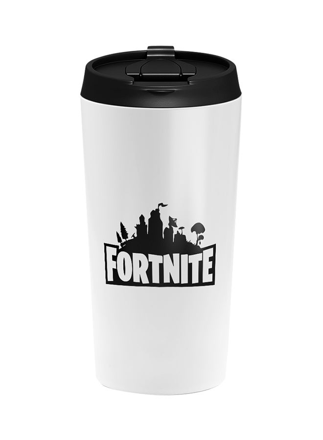 LOUD UNIVERSE Fortnite Logo Printed Tumbler With Lid White/Black  - Image 1