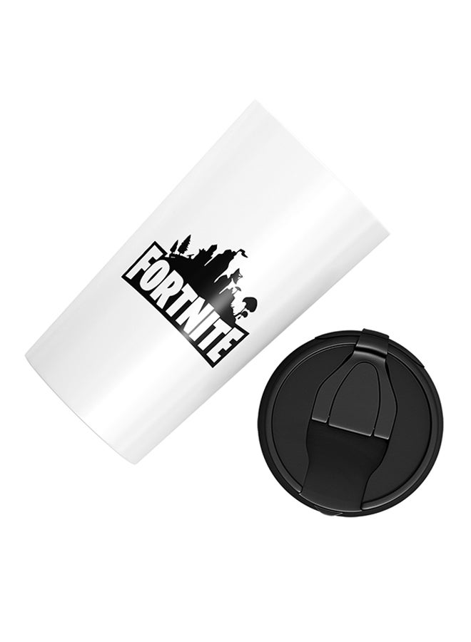 LOUD UNIVERSE Fortnite Logo Printed Tumbler With Lid White/Black  - Image 3
