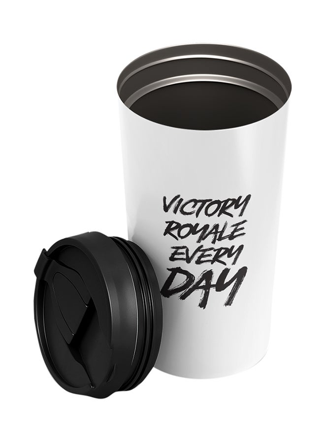 LOUD UNIVERSE Fortnite Victory Royale Everyday Printed Tumbler With Lid White/Black  - Image 2