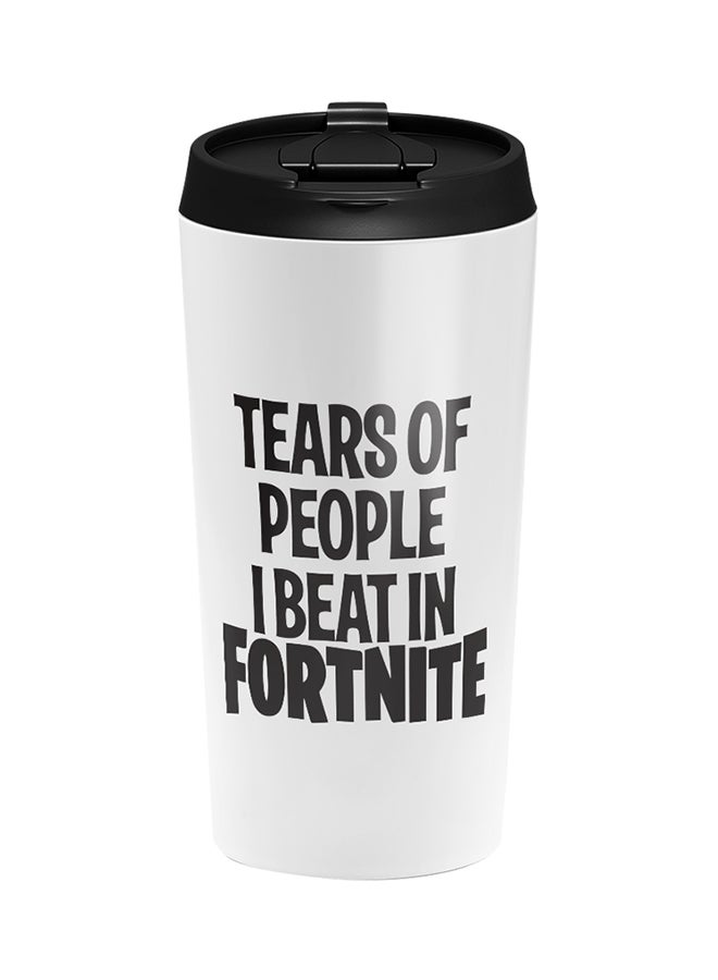 LOUD UNIVERSE Fortnite Tears Of People Printed Tumbler With Lid White/Black - Image 1