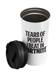 LOUD UNIVERSE Fortnite Tears Of People Printed Tumbler With Lid White/Black  - Image 2