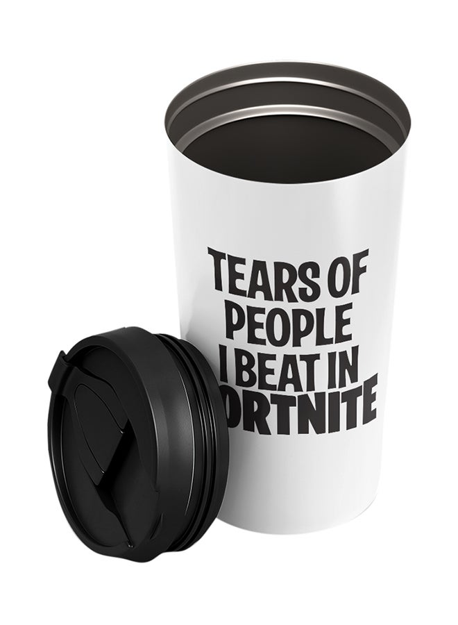 LOUD UNIVERSE Fortnite Tears Of People Printed Tumbler With Lid White/Black - Image 2