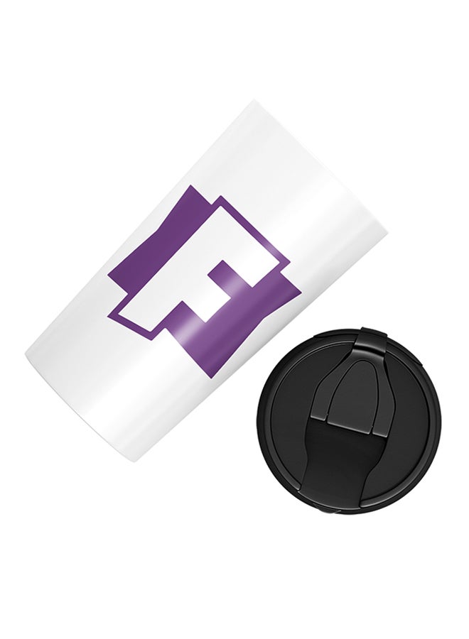 LOUD UNIVERSE Fortnite Logo Printed Tumbler With Lid White/Black/Purple  - Image 3